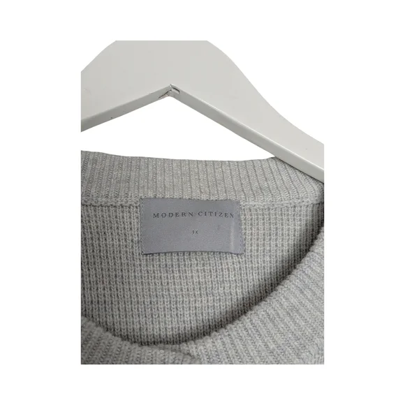 Modern Citizen Eames Organic Cotton And Wool Cardigan Sweater 1X Gray - Picture 3 of 8